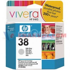 Cartus cerneala HP 38 Light Grey Pigment Ink Cartridge with Vivera Ink - C9414A